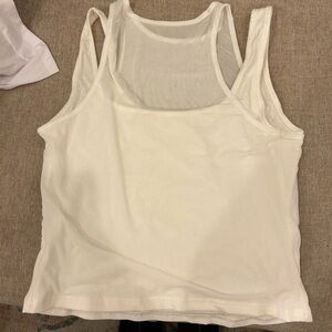 White Mesh Going out Top